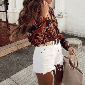 Hollywood and Vine White Denim Distressed Hi Rise Cutoff Short Size 9